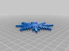 EASY TO PRINT, SNOWFLAKE, CHRISTMAS ORNAMENT 20, ORNAMENTS 3D Printer Model