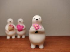 KUMATY : Polar Bear And Flowers 3D Printer Model