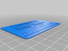 Business Card Maker 2.1 3D Printer Model