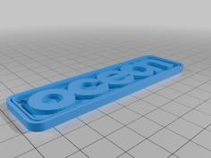 Ocean Software Logo Keychain 3D Printer Model