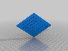 2017 Calendar 3D Printer Model