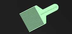 Flat Top Hair Comb For Clippers No.4 , To Get That Perfect Flat Cut 3D Printer Model