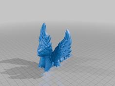 Articulated Dragon Cute Winged Flexible 3D Printer Model