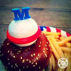 Hamburger Pin (4th Of July Special Edition) 3D Printer Model