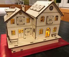 Laser Cut Advent Calendar House