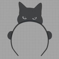 Angry Guard Cat Headset Remix 3D Printer Model