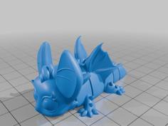 Baby Bat Dragon Articulated 3D Printer Model