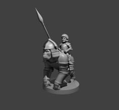 Halfling Cavalier On An Armored Gorilla! 3D Printer Model