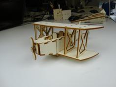 Laser Cut Avión De Doble Ala II