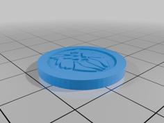 Einkaufswagen Chip Coin Euro HeroQuest 3D Printer Model