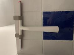 Shower Wiper Holder For Thick Walls 3D Printer Model