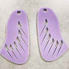 Laser Cut Lightning Bolt Earrings