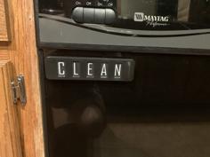 Dishwasher Clean / Dirty Sign 3D Printer Model