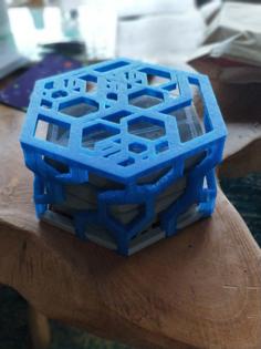 Coaster Holder – Hex Fractal & Helix 3D Printer Model