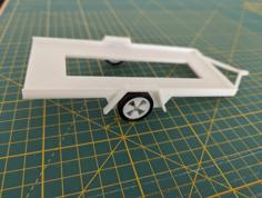 Mini Flatbed Trailer Kit 1:24 3D Printer Model