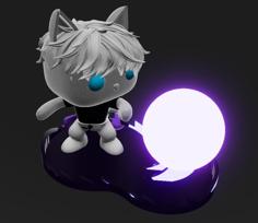 Satoru Gojo Cat Funko Pop 3D Printer Model