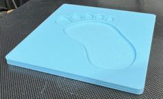 Sasquatch Footprint Coaster 3D Printer Model