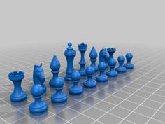 Easy To Print-And-Grip Chess Set 3D Printer Model