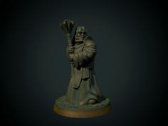 Cleric 28mm (supportless, FDM Friendly) 3D Printer Model