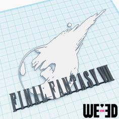 FInal Fantasy VII (7) Logo Art 3D Printer Model