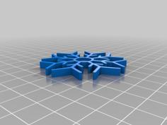 Snowflake Fridge Magnet 3D Printer Model