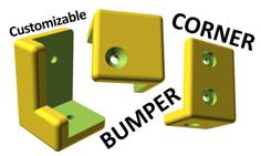 Customizable Corner Bumper 3D Printer Model