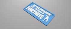 Fortnite – Door Sign (French) 3D Printer Model