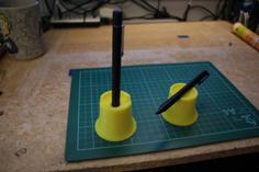 Pen Holder/stand 8mm To 22mm Diameter (wacom Or Other) 3D Printer Model