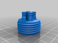 Garden Hose Connector X4 Adapter For 1/4″ Irrigation Tubing 3D Printer Model