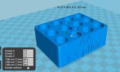 AA 12 Battery Storage 3D Printer Model