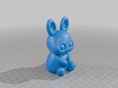 Toonish Cute Bunny With Carrot 3D Printer Model