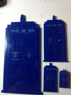 Flat TARDIS Pattern (Xmas Tree Ornament) For A Laser Cutter