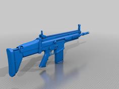 FN MK-17 (SCAR-H) (CQC Variant) Blue Gun/Red Gun/Training Gun 3D Printer Model