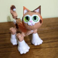 Klicket Kat – Poseable Cat Figurine Toy 3D Printer Model