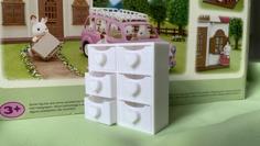 Sylvanian Families Cabinet Drawers REMIX 3D Printer Model