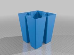 Box Vase Curved Edge 3D Printer Model