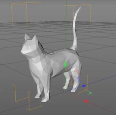 Cat Lowpolified 3D Printer Model