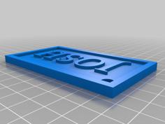 Josh Name Keychain 3D Printer Model