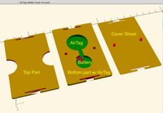 Air/Wallet: Simple Card Wallet With An Apple AirTag 3D Printer Model