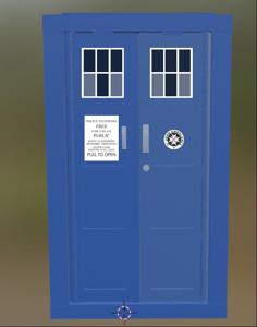 2013 TARDIS Doors 1:12 Scale 3D Printer Model