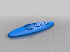 MOTORIZED | Rotating FORD Sign 3D Printer Model