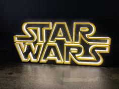 STAR WARS Logo Lamp 3D Printer Model