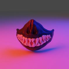 Face Mask With Teeth In Dark Fantasy Style 3D Printer Model