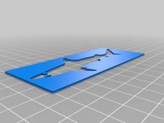 Blacktip Reef Shark Stencil 3D Printer Model