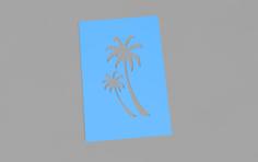 Palms Stencil For Airbrush Etc 3D Printer Model