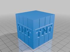 Minecraft TNT Block 3 Parts With Snaps 3D Printer Model