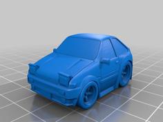 Toyota AE86 Trueno Keychain 3D Printer Model