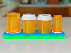 A Pill Bottle Stand ForThree Large And One Small Walgreens Bottles 3D Printer Model