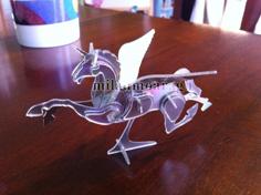 Laser Cut Pegasus 3D Puzzle