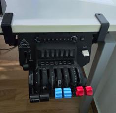 Honeycomb Alpha/Bravo Under-Desk Simple Mounting System 3D Printer Model